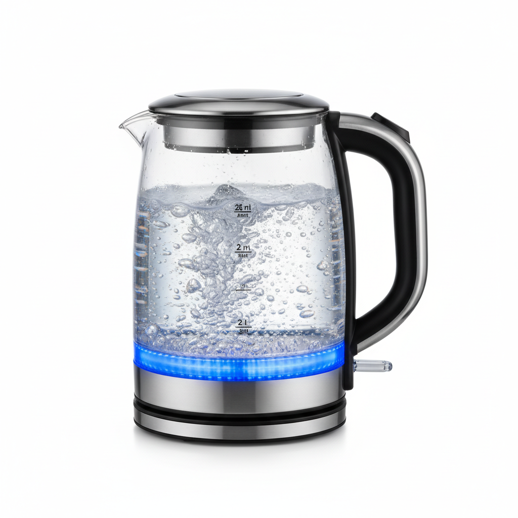 2 Litre Electric Cordless Glass Kettle Fast Boiling With LED Indicator