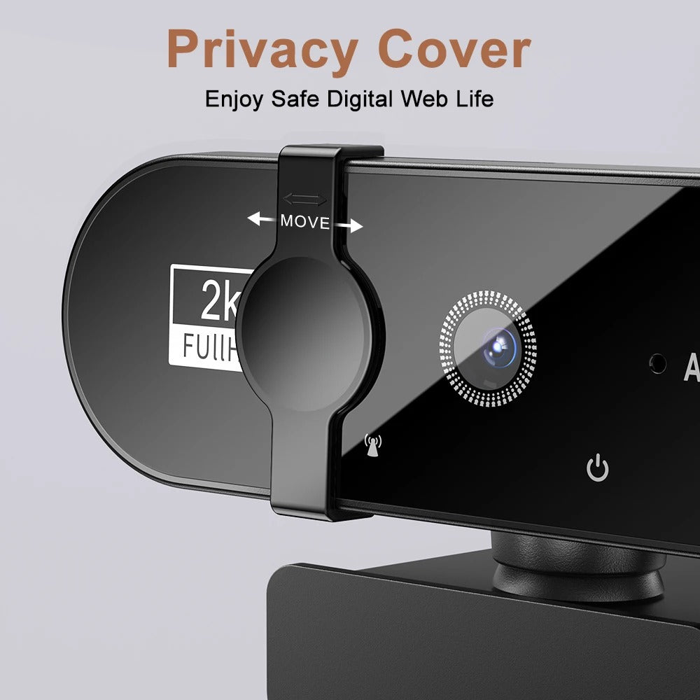 4K 1080p USB Webcam with Microphone and Tripod